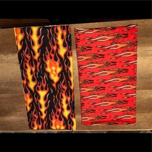 Neck Gaters with Flame Designs.